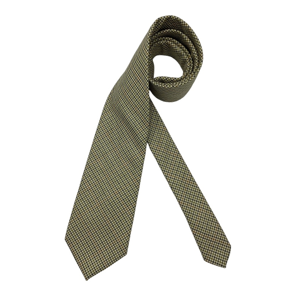 SOLD BROOKS BROTHERS Beige Houndstooth Wool LUXURY Tie USA